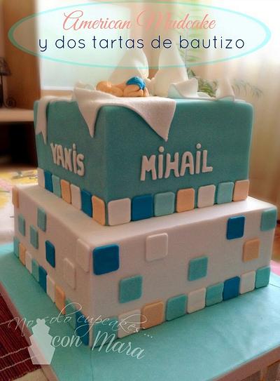 Skuared fondant baptism cake for Yanis - Cake by Mara Dragan - cakes&decorations