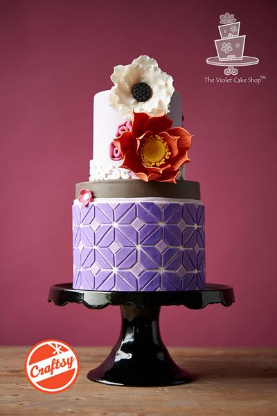 TILING - MODERN GEOMETRIC Cake - Cake by Violet - The Violet Cake Shop™