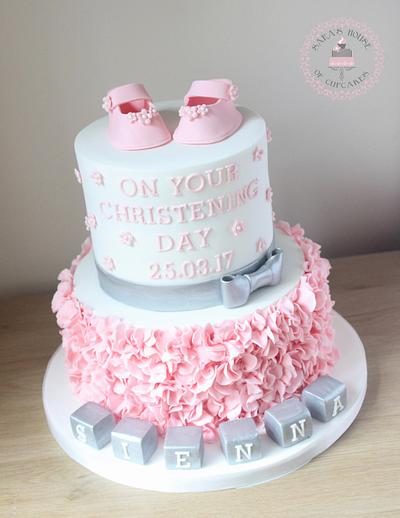 Baby shower ruffle cake - Cake by Sara's House of Cupcakes