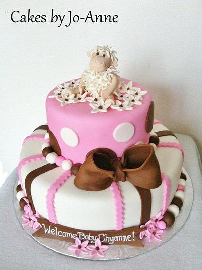 Little Lamb Baby Girl Shower - Cake by Cakes by Jo-Anne
