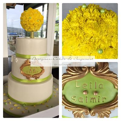Wedding-Cake with a Dandelion pomander - Cake by Designer-Cakes & Sugarart by Nathalie