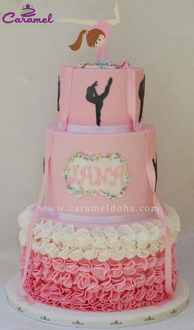 Gymnast Cake - Cake by Caramel Doha