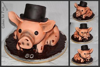 3D Pig Director - Cake by Cakes for Fun_by LaLuub