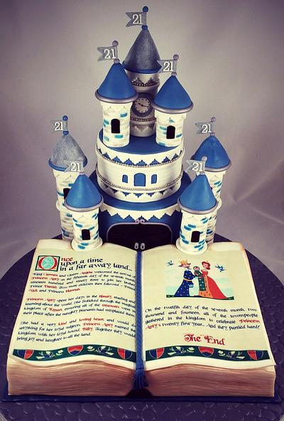 Fairytale Castle and Story Book  - Cake by Lisa-Jane Fudge