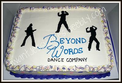 Dance silhouette sheet cake - Cake by Jessica Chase Avila