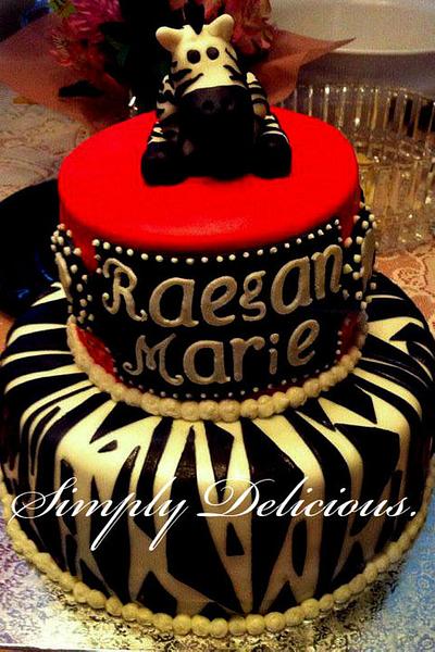 Zebra Baby shower - Cake by Simply Delicious Cakery