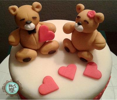 Valentine's Day Cakes.Ositos enamorados. - Cake by Arte&Tortas