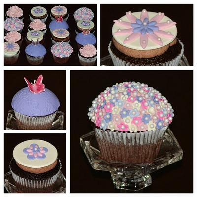 Pink and Purple Baby Shower Cupcakes! - Cake by Monika Moreno