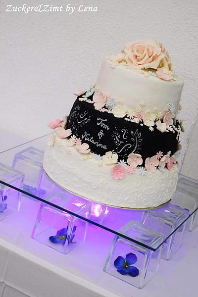 Blackboard Wedding Cake - Cake by Lena