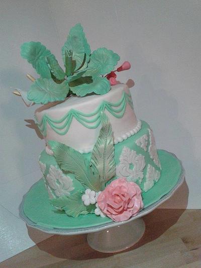 jade green cake  - Cake by Manon