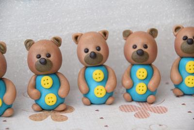 Mini Teddy Bear Fondant Toppers - Cake by BiboDecosArtToppers 