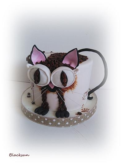 Coffee cat :)  - Cake by Zuzana Kmecova