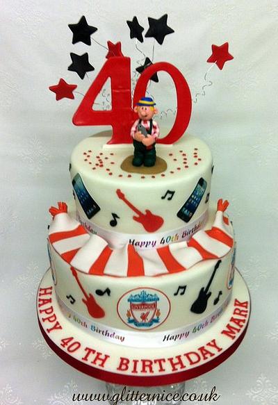 2 Tiered 40th Birthday - Cake by Alli Dockree