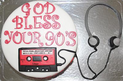 Cake "God bless her 90' " for the 30th birthday. - Cake by Cakes by Yasmina