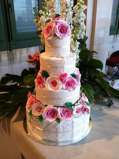 rose rosa - Cake by MELANIASCAKEATELIER