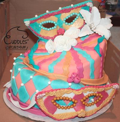 Masquerade Cake - Cake by Cuddles' Cupcake Bar