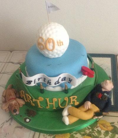 Golf themed birthday cake - Cake by Antonia Shahrami-niya