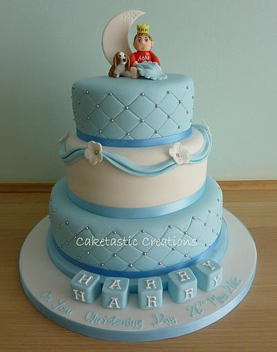 Boys Christening cake - Cake by Caketastic Creations