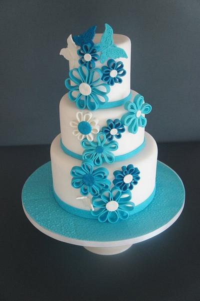 blu flowers - Cake by Alessandra