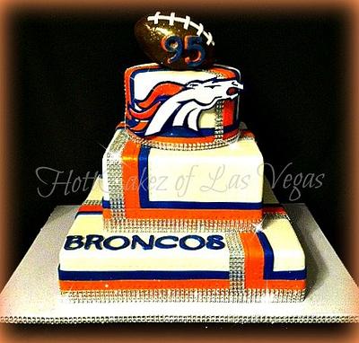 Denver Broncos Birthday cake  - Cake by HottCakez of Las Vegas