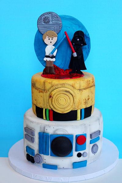 Star Wars Cake: Good vs Evil - Cake by ManBakesCake