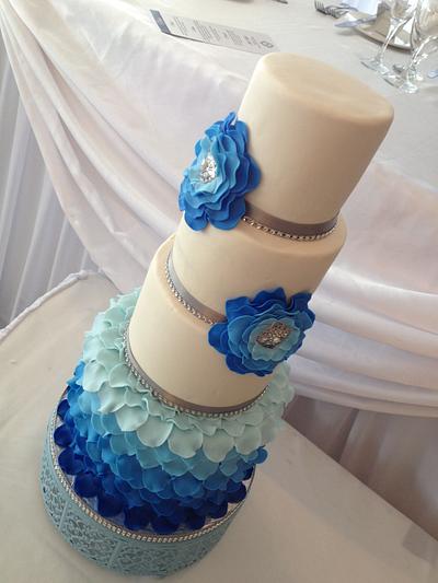Blue Ombré  - Cake by Jennifer Jeffrey