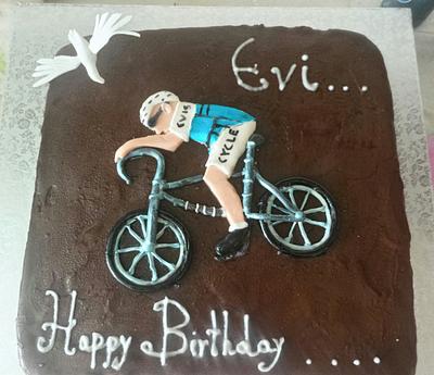 Vegan cyclist - Cake by Miavour's Bees Custom Cakes