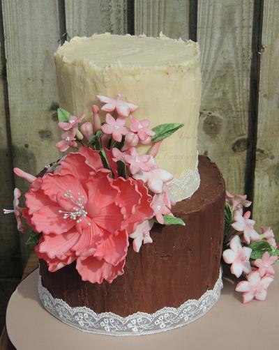 Rustic flowers - Cake by Shereen