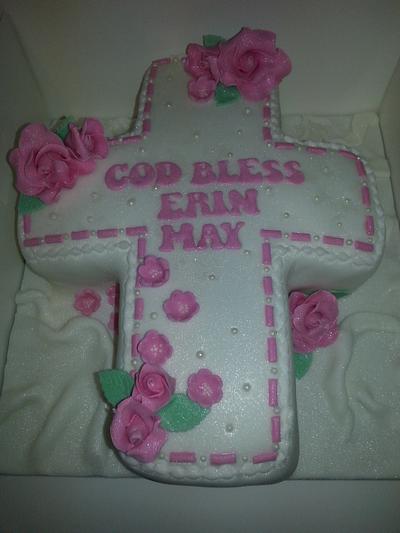 Pretty Christening cake - Cake by Justine