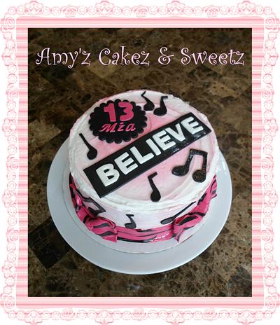 Justin Bieber BELIEVE - Cake by Amy'z Cakez & Sweetz