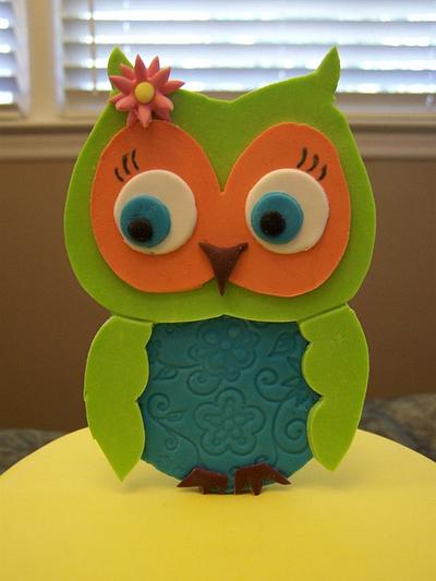 Owl for 13 - Cake by Theresa