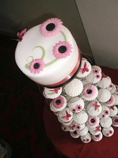 Wedding cup-cake tower - Cake by Laura Galloway 