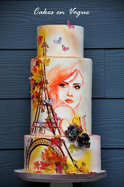 Fall in Paris - Cake by Cakes en Vogue