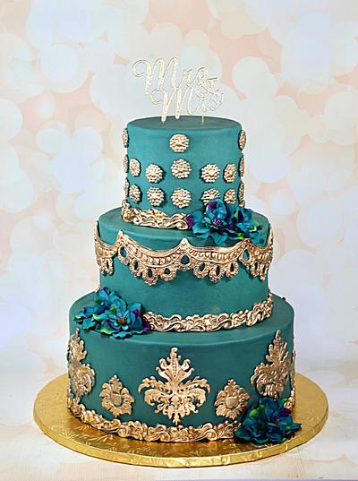 Emerald wedding cake  - Cake by soods