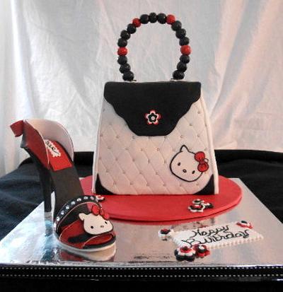 hello kitty purse and shoe - Cake by heather369