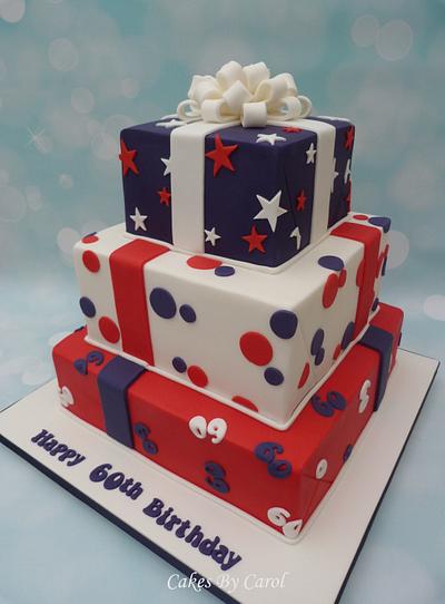 Present theme 60th - Cake by Carol
