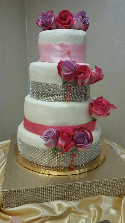My 1st Wedding Cake  - Cake by Joanne 