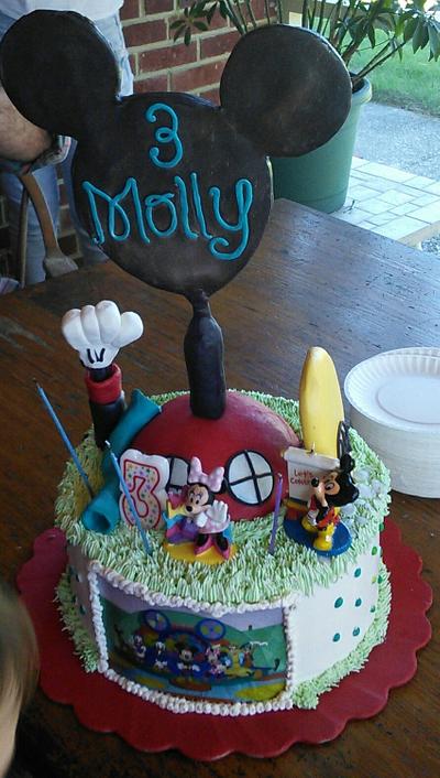 Molly's Mickey Mouse Club House 3rd Birthday Cake - Cake by Bee Dazzled Cakes
