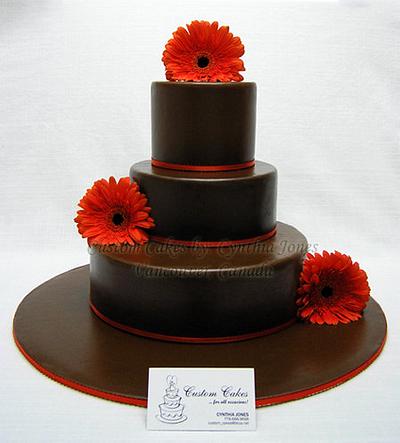 Chocolate wedding cake - Cake by Cynthia Jones