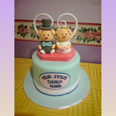The little piggy couple - Cake by Cakes and Art