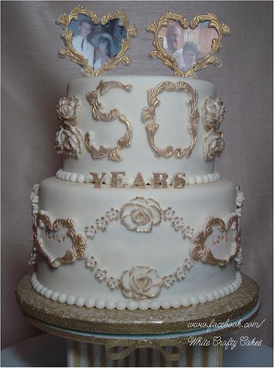50th Wedding Anniversary Cake - Cake by Toni (White Crafty Cakes)