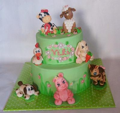 Cake with farm animals - Cake by Veronika