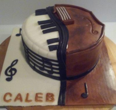 Piano and Violin Cake - Cake by givethemcake