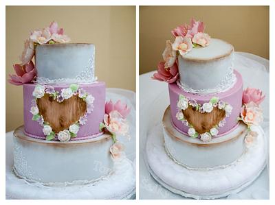 Romantic wedding cake - Cake by cakebysaska