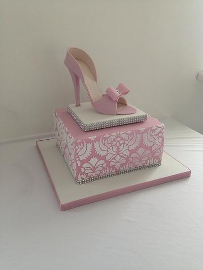 Pink shoe cake - Cake by jameela