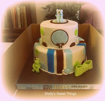 Dogs, frogs baby shower - Cake by Shelly's Sweet Things