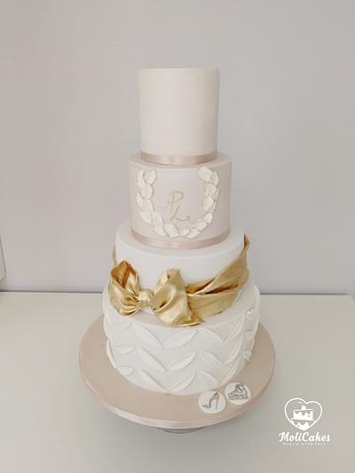 simple wedding  - Cake by MOLI Cakes