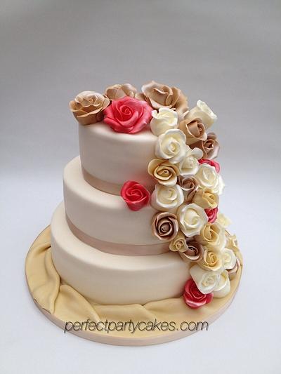 Cascading rose - Cake by Perfect Party Cakes (Sharon Ward)