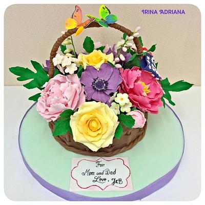 Flower Basket - Cake by Irina-Adriana