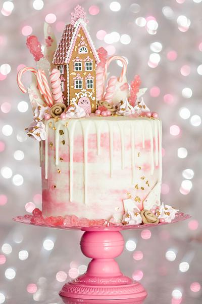 Pink Gingerbread Drip Cake - Cake by With Love & Confection